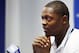 Kentucky's Julius Randle announces he will enter his name in the NBA draft during a news conference in Lexington, Ky., Tuesday, April 22, 2014. (AP Photo/James Crisp)