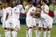 English players stand dejected after the penalty shootout during the Euro 2012 soccer championship quarterfinal match between England and Italy in Kiev, Ukraine, Monday, June 25, 2012. (AP Photo/Kirsty Wigglesworth)