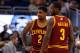 Dec 13, 2013; Orlando, FL, USA; Cleveland Cavaliers point guard Kyrie Irving (2) and shooting guard Dion Waiters (3) against the Orlando Magic during the first quarter at Amway Center. Mandatory Credit: Kim Klement-USA TODAY Sports