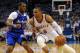 May 13, 2014; Oklahoma City, OK, USA; Oklahoma City Thunder guard Russell Westbrook (0) drives to the basket against Los Angeles Clippers guard Chris Paul (3) during the fourth quarter in game five of the second round of the 2014 NBA Playoffs at Chesapeake Energy Arena. Mandatory Credit: Mark D. Smith-USA TODAY Sports