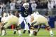 Sep 14, 2013; University Park, PA, USA; Penn State Nittany Lions linebacker Nyeem Wartman (5) during the fourth quarter against the Central Florida Knights at Beaver Stadium. Mandatory Credit: Matthew O'Haren-USA TODAY Sports