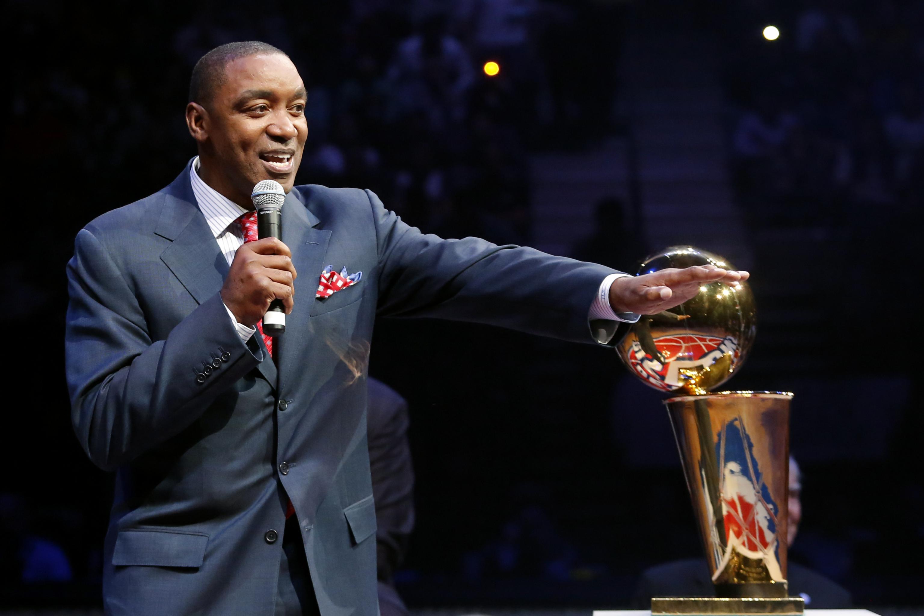 Isiah Thomas reunited with stolen NBA All-Star Game MVP Trophy - Sports  Collectors Digest