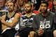 PORTLAND, OR - MAY 12: Manu Ginobili #20, Tony Parker #9 and Tim Duncan #21 of the San Antonio Spurs watch from the bench in the fourth quarter of Game Four of the Western Conference Semifinals during the 2014 NBA Playoffs at the Moda Center on May 12, 2014 in Portland, Oregon. The Blazers won the game 103-92. NOTE TO USER: User expressly acknowledges and agrees that, by downloading and or using this photograph, User is consenting to the terms and conditions of the Getty Images License Agreement. (Photo by Steve Dykes/Getty Images)