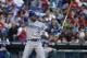 Toronto Blue Jays' Jose Bautista in action during an interleague baseball game against the Philadelphia Phillies, Tuesday, May 6, 2014, in Philadelphia. (AP Photo/Matt Slocum)