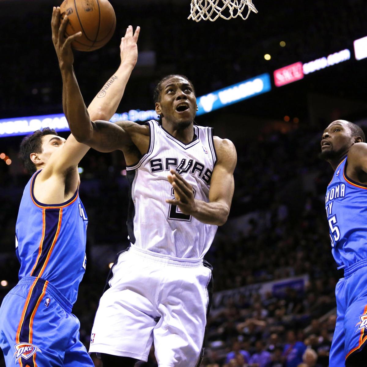 Kawhi Leonard Blindsides OKC Thunder with Monster Game 1 for Spurs | Bleacher Report | Latest 