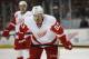 Detroit Red Wings' Johan Franzen, of Sweden, looks on during the first period of an NHL hockey game against the Anaheim Ducks in Anaheim, Calif., Friday, March 22, 2013. (AP Photo/Jae C. Hong)