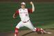 FILE - In this June 20, 2013 file photo, North Carolina State pitcher Carlos Rodon throws against North Carolina during an NCAA College World Series elimination baseball game in Omaha, Neb. (AP Photo/Nati Harnik, File)