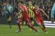 Bayern's Mario Mandzukic of Croatia, left, celebrates scoring with Thomas Mueller during the Champions League Final soccer match between Borussia Dortmund and Bayern Munich at Wembley Stadium in London, Saturday May 25, 2013. (AP Photo/Martin Meissner)