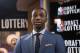 Top NBA draft prospect Andrew Wiggins of Kansas prepares for an interview during the NBA draft lottery in New York, Tuesday, May 20, 2014. (AP Photo/Kathy Willens)