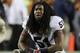 Georgia linebacker Ramik Wilson (51) reacts after Auburn scored the game-winning touchdown late in the second half of an NCAA college football game in Auburn, Ala., Saturday, Nov. 16, 2013. Auburn beat Georgia 43-38. (AP Photo/Dave Martin)