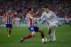MADRID, SPAIN - MARCH 02: Cristiano Ronaldo (R) of Real Madrid CF competes for the ball with Juan Francisco Torres alias Juanfran (L) of Atletico de Madrid during the La Liga match between Club Atletico de Madrid and Real Madrid CF at Vicente Calderon Stadium on March 2, 2014 in Madrid, Spain. (Photo by Gonzalo Arroyo Moreno/Getty Images)