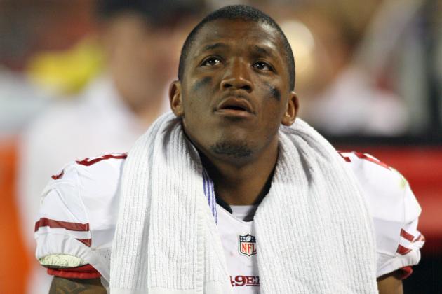 San Francisco 49ers running back LaMichael James (23) walks off the field after an NFL preseason game against the Kansas City Chiefs on Friday, Aug. 16, 2013 at Arrowhead Stadium in Kansas City, MO. (AP Photo/TUSP, Jay Biggerstaff)