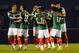 Oct 30, 2013; San Diego, CA, USA; Mexico players celebrate following a win against Finland at Qualcomm Stadium. Mexico won 4-2. Mandatory Credit: Christopher Hanewinckel-USA TODAY Sports