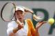 Denmark's Caroline Wozniacki returns the ball during the first round match of the French Open tennis tournament against Belgium's Yanina Wickmayer at the Roland Garros stadium, in Paris, France, Tuesday, May 27, 2014. (AP Photo/Darko Vojinovic)
