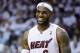 Miami Heat forward LeBron James (6) smiles at the end of the second half of Game 4 in the NBA basketball Eastern Conference finals playoff series, Monday, May 26, 2014, in Miami. The Heat defeated the Pacers 102-90. (AP Photo/Wilfredo Lee)