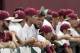 Florida State's players don their rally caps as they managed to score five runs against Alabama in the bottom of the ninth inning of an NCAA regional college baseball game on Saturday, May 31, 2014, in Tallahassee, Fla. Alabama won the game 6-5 to advance in the regional tournament. (AP Photo/Steve Cannon)