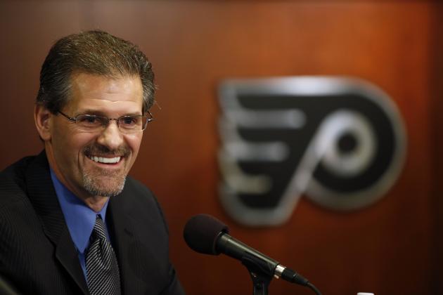 New Philadelphia Flyers general manager Ron Hextall speaks during an NHL hockey news conference, Wednesday, May 7, 2014, in Philadelphia. (AP Photo/Matt Slocum)