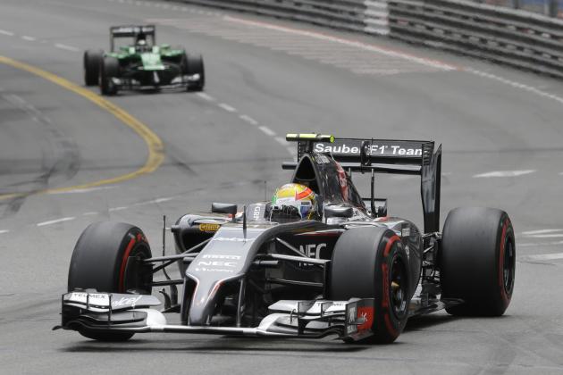 Sauber driver Esteban Gutierrez  of Mexico  steers his car during the Monaco Formula One Grand Prix, at the Monaco racetrack, in Monaco, Sunday, May 25, 2014. (AP Photo/Luca Bruno)