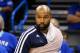 OKLAHOMA CITY, OK - MAY 25: Derek Fisher #6 of the Oklahoma City Thunder looks on from the bench in the game against the San Antonio Spurs during Game Three of the Western Conference Finals of the 2014 NBA Playoffs at Chesapeake Energy Arena on May 25, 2014 in Oklahoma City, Oklahoma. (Photo by Ronald Martinez/Getty Images)