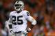 DENVER, CO - SEPTEMBER 23: Cornerback DJ Hayden #25 of the Oakland Raiders reacts after a Denver Broncos first down during the third quarter at Sports Authority Field Field at Mile High on September 23, 2013 in Denver, Colorado. The Broncos defeated the Raiders 37-21. (Photo by Justin Edmonds/Getty Images)