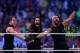The Shield reacts after their win during Wrestlemania XXX at the Mercedes-Benz Super Dome in New Orleans on Sunday, April 6, 2014. (Jonathan Bachman/AP Images for WWE)
