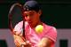 PARIS, FRANCE - JUNE 05: Rafael Nadal of Spain returns a shot during a practice session on day twelve of the French Open at Roland Garros on June 5, 2014 in Paris, France. (Photo by Dan Istitene/Getty Images)