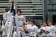 Vanderbilt's Dansby Swanson (7) and Xavier Turner (9) celebrate with teammates after scoring during the first inning of an NCAA college baseball Super Regional tournament game against Stanford Friday, June 6, 2014, in Nashville, Tenn. (AP Photo/Wade Payne)