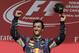 Red Bull driver Daniel Ricciardo, from Australia, celebrates after winning the Canadian Grand Prix Sunday, June 8, 2014, in Montreal. (AP Photo/David J. Phillip)