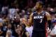 SAN ANTONIO, TX - JUNE 08: Dwyane Wade #3 of the Miami Heat reacts against the San Antonio Spurs during Game Two of the 2014 NBA Finals at the AT&T Center on June 8, 2014 in San Antonio, Texas. NOTE TO USER: User expressly acknowledges and agrees that, by downloading and or using this photograph, User is consenting to the terms and conditions of the Getty Images License Agreement. (Photo by Andy Lyons/Getty Images)