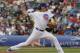 Chicago Cubs starter Jeff Samardzija throws against the Miami Marlins during the first inning of a baseball game in Chicago, Saturday, June 7, 2014. (AP Photo/Nam Y. Huh)