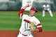 Louisville's Kyle Funkhouser pitches to a Kennesaw State batter in the second inning of an NCAA college baseball tournament super regional game in Louisville, Ky., Friday, June 6, 2014. (AP Photo/Timothy D. Easley)