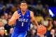 Feb 18, 2014; Atlanta, GA, USA; Duke Blue Devils forward Jabari Parker (1) takes the ball down court in the first half against the Georgia Tech Yellow Jackets at Hank McCamish Pavilion. Mandatory Credit: Daniel Shirey-USA TODAY Sports