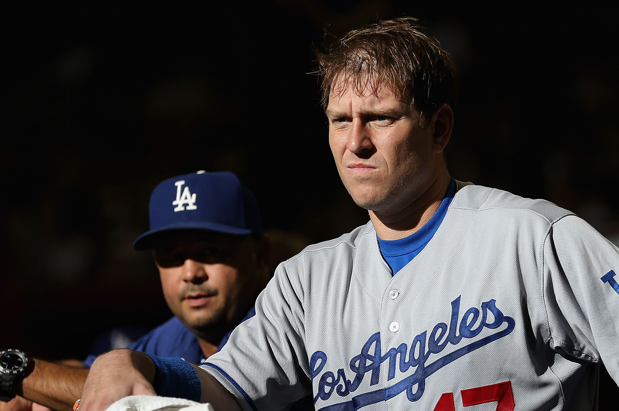 A.J. Ellis hurt, disabled while celebrating Josh Beckett no-hitter 