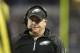 Philadelphia Eagles head coach Chip Kelly looks on from the sideline during the second half of an NFL football game against the Dallas Cowboys Sunday, Dec. 29, 2013, in Arlington, Texas. (AP Photo/Tony Gutierrez)