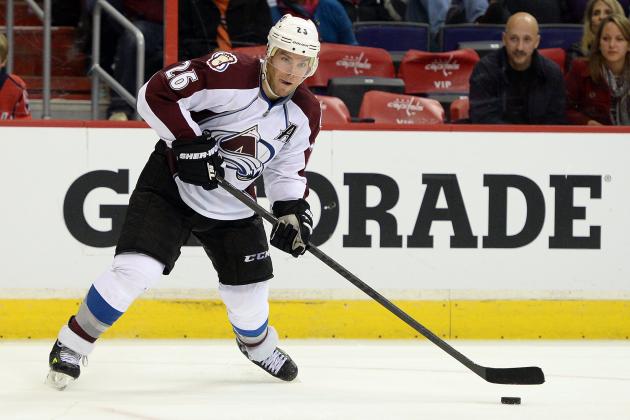 WASHINGTON, DC - OCTOBER 12: Paul Stastny #26 of the Colorado Avalanche in action against the Washington Capitals at Verizon Center on October 12, 2013 in Washington, DC. (Photo by Patrick Smith/Getty Images)
