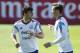 Argentina's Sergio Aguero, left, talks to teammate Lucas Biglia, right, during a training session in Vespasiano, near Belo Horizonte, Brazil, Friday, June, 13, 2014. Argentina will play in group F of the Brazil 2014 soccer World Cup. (AP Photo/Victor R. Caivano)