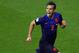 SALVADOR, BRAZIL - JUNE 13: Robin van Persie of the Netherlands celebrates after scoring his second goal and his teams fourth during the 2014 FIFA World Cup Brazil Group B match between Spain and Netherlands at Arena Fonte Nova on June 13, 2014 in Salvador, Brazil. (Photo by Jeff Gross/Getty Images)