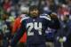 Seattle Seahawks' Marshawn Lynch (24) warms up before the NFL football NFC Championship game against the San Francisco 49ers Sunday, Jan. 19, 2014, in Seattle. (AP Photo/Ted S. Warren)