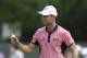 Jun 14, 2014; Pinehurst, NC, USA; Martin Kaymer acknowledges the crowd after making a putt on the 4th hole during the third round of the 2014 U.S. Open golf tournament at Pinehurst Resort Country Club - #2 Course. Mandatory Credit: Jason Getz-USA TODAY Sports