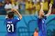 MANAUS, BRAZIL - JUNE 14: Andrea Pirlo of Italy (L) and Daniele De Rossi acknowledge the fans after defeating England 2-1 during the 2014 FIFA World Cup Brazil Group D match between England and Italy at Arena Amazonia on June 14, 2014 in Manaus, Brazil. (Photo by Claudio Villa/Getty Images)