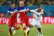 NATAL, BRAZIL - JUNE 16: Michael Bradley of the United States and Andre Ayew of Ghana battle for the ball during the 2014 FIFA World Cup Brazil Group G match between Ghana and the United States at Estadio das Dunas on June 16, 2014 in Natal, Brazil. (Photo by Jamie McDonald/Getty Images)