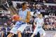 Mar 23, 2014; San Antonio, TX, USA; North Carolina Tar Heels forward James Michael McAdoo (43) grabs a rebound during the game against the Iowa State Cyclones in the third round of the 2014 NCAA Tournament at AT&T Center. Mandatory Credit: Kevin Jairaj-USA TODAY Sports