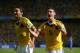 BELO HORIZONTE, BRAZIL - JUNE 14: Abel Aguilar and James Rodriguez of Colombia celebrate the second goal during the 2014 FIFA World Cup Brazil Group C match between Colombia and Greece at Estadio Mineirao on June 14, 2014 in Belo Horizonte, Brazil. (Photo by Ian Walton/Getty Images)