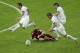 Chile's Eugenio Mena, Francisco Silva and Gary Medel, from left, jump over Spain's Fernando Torres during the group B World Cup soccer match between Spain and Chile at the Maracana Stadium in Rio de Janeiro, Brazil, Wednesday, June 18, 2014. Spain was eliminated from the World Cup with a 2-0 loss to Chile. (AP Photo/Christophe Ena)
