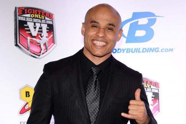 LAS VEGAS, NV - FEBRUARY 07:  World Series of Fighting Vice President Ali Abdelaziz arrives at the sixth annual Fighters Only World Mixed Martial Arts Awards at The Palazzo Las Vegas on February 7, 2014 in Las Vegas, Nevada.  (Photo by Ethan Miller/Getty Images)