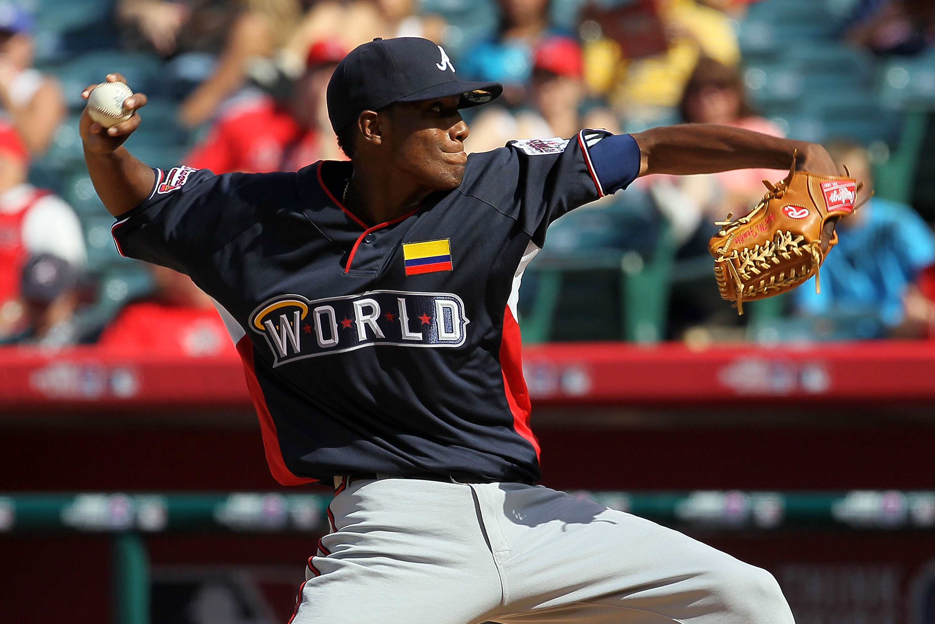 Catcher Christian Bethancourt of Team Panama reacts after hitting