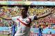 Costa Rica's Bryan Ruiz celebrates after scoring his side's first goal over Italy's goalkeeper Gianluigi Buffon during the group D World Cup soccer match between Italy and Costa Rica at the Arena Pernambuco in Recife, Brazil, Friday, June 20, 2014. (AP Photo/Ricardo Mazalan)