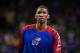 Feb 4, 2014; Waco, TX, USA; Kansas Jayhawks center Joel Embiid (21) warms up before the game against the Baylor Bears at the Ferrell Center. The Jayhawks defeated the Bears 69-52. Mandatory Credit: Jerome Miron-USA TODAY Sports