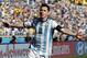 Argentina's Lionel Messi celebrates after scoring during the group F World Cup soccer match between Argentina and Iran at the Mineirao Stadium in Belo Horizonte, Brazil, Saturday, June 21, 2014. Argentina won 1-0. (AP Photo/Jon Super)