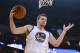 Apr 27, 2014; Oakland, CA, USA; Golden State Warriors forward David Lee (10) grabs a rebound during the first quarter in game four of the first round of the 2014 NBA Playoffs against the Los Angeles Clippers at Oracle Arena. The Warriors defeated the Clippers 118-97. Mandatory Credit: Kyle Terada-USA TODAY Sports